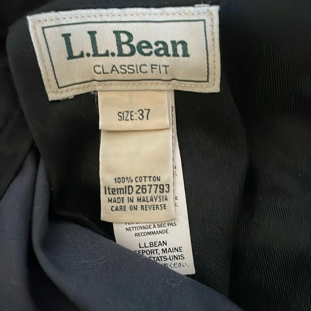 Men's Navy Blue Shorts L.L. Bean size 37 - Picture 2 of 3